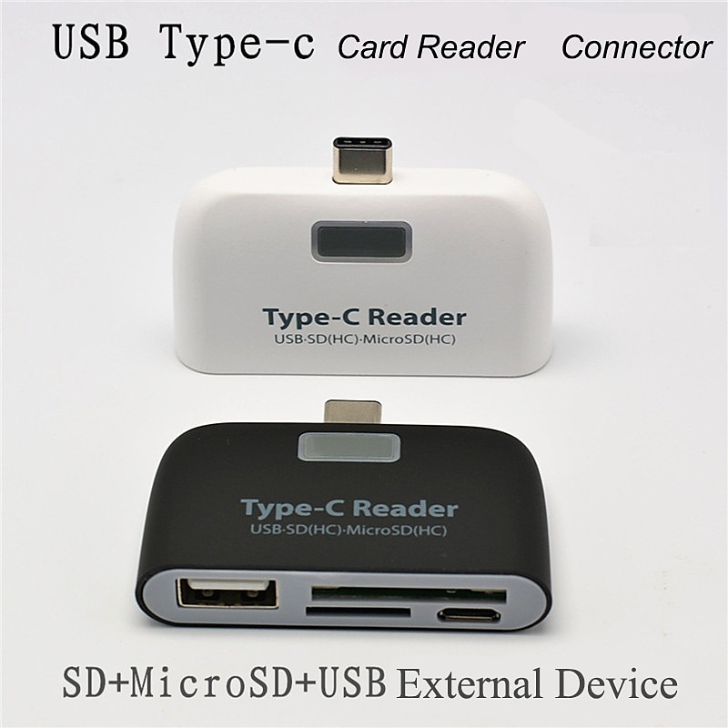 Card Reader Multifunctional Smart 4 In 1 Laptop PC Durable Phone TF Micro SD With Micro USB Charge Port USB 3.1 Universal Type C Adapter OTG Card Reader 2025 - $11.99 –P10