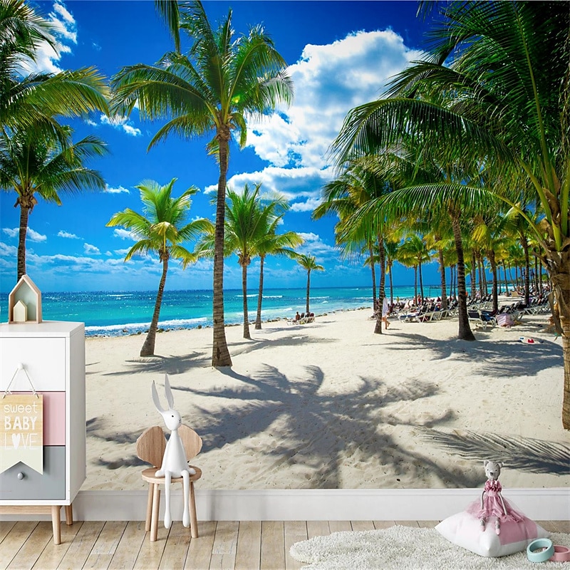 muurschildering behang muursticker die print peel en stick verwijderbare zelfklevende landschap zee boom pvc/vinyl home decor 2025 - $43.99 –P4