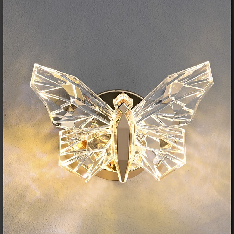 LED Wall Lights Unique Butterfly Design Modern Indoor Acrylic Wall Lamps Wall Sconces Warm White 3000K Bedroom Wall Sconces 2025 - $165.99 –P4