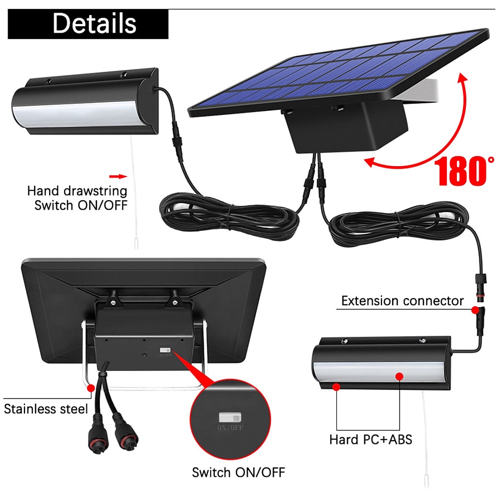 zonne-licht buiten hanglamp automatische sensor schakelaar dubbele kop tuinverlichting gebruikt in tuinen werven binnenshuis etc. 2025 - $60.99 –P5