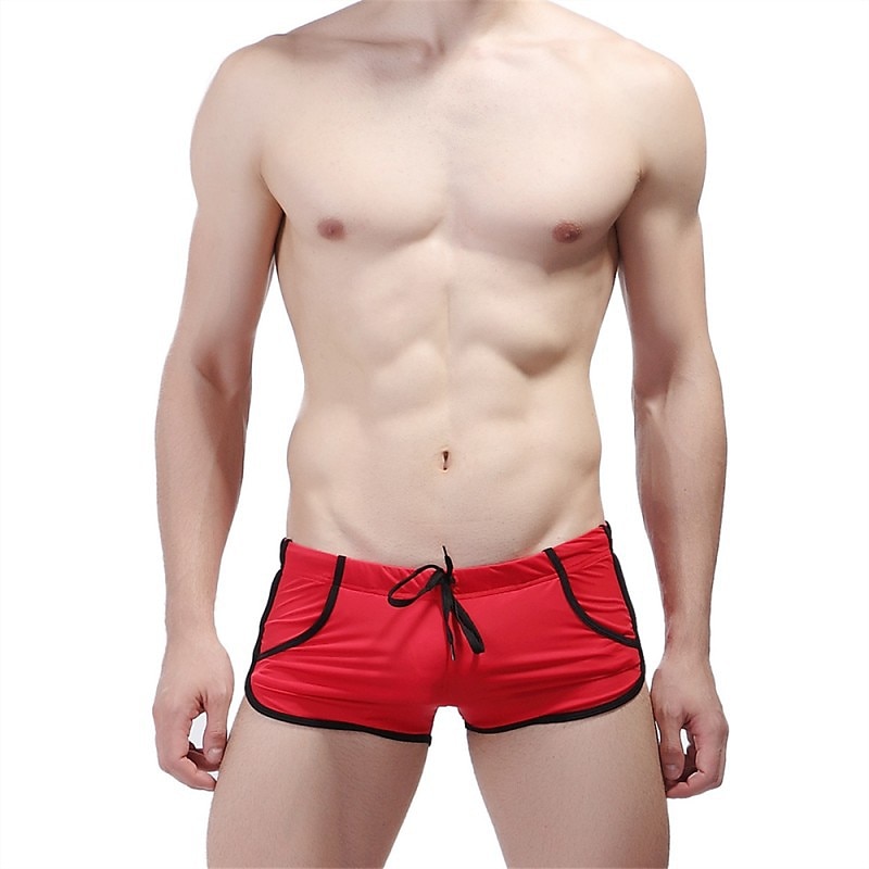 Ανδρικά Μαγιό Μαγιό Βερμούδα Swim Brief Κορδόνι Ελαστική μέση Συνδυασμός Χρωμάτων Αναπνέει Moale ΕΞΩΤΕΡΙΚΟΥ ΧΩΡΟΥ Causal Καθημερινά Χαβανέζα Στυλάτο Μαύρο Ρουμπίνι Μικροελαστικό 2025 - $11.49 –P7