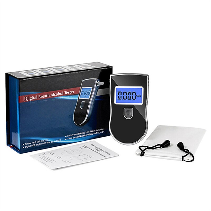 Professional Digital Breath Alcohol Tester Breathalyzer Analyzer Detector Practical AT818 2025 - $43.99 –P1