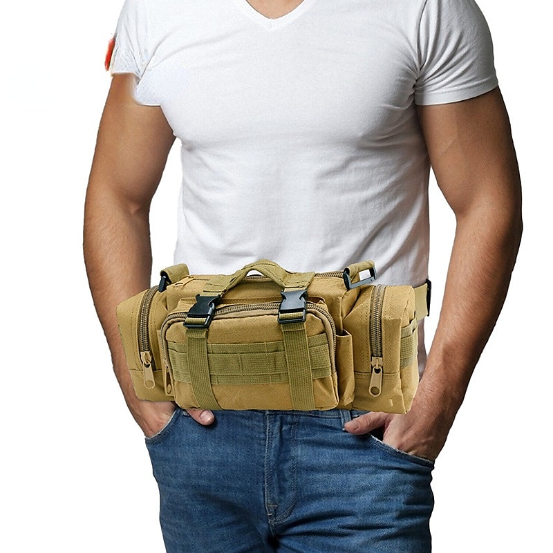 Tactical Shoulder Bag Multifunction Fishing Waist Bag Fanny Pack Outdoor  Hiking