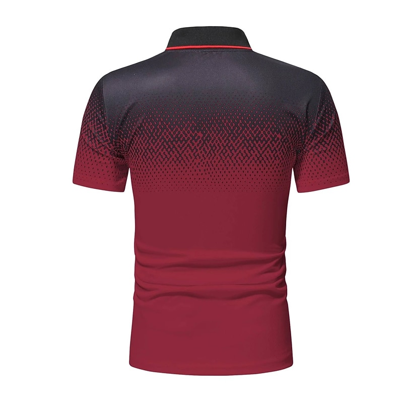 Men's Polo Shirt Golf Shirt Casual Holiday Ribbed Polo Collar Classic Short Sleeve Fashion Basic Color Block Button Summer Regular Fit Fire Red Black White Blue Orange Grey Polo Shirt 2025 - $17.99 –P10