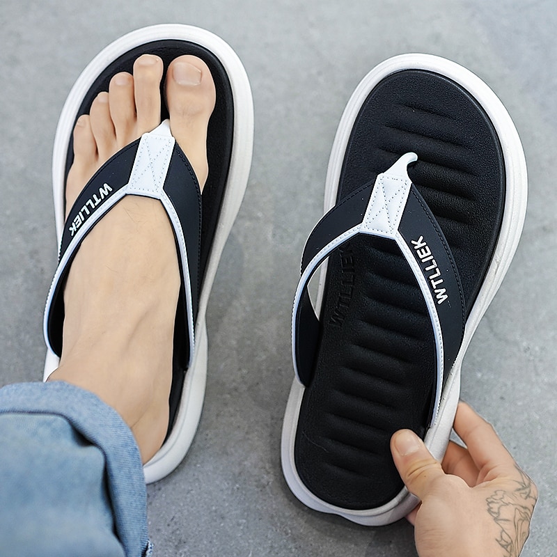 Men's Slippers & Flip-Flops Flat Sandals Flip-Flops Walking Casual Beach Daily EVA Breathable Black Blue Khaki Summer 2025 - $29.99 –P6
