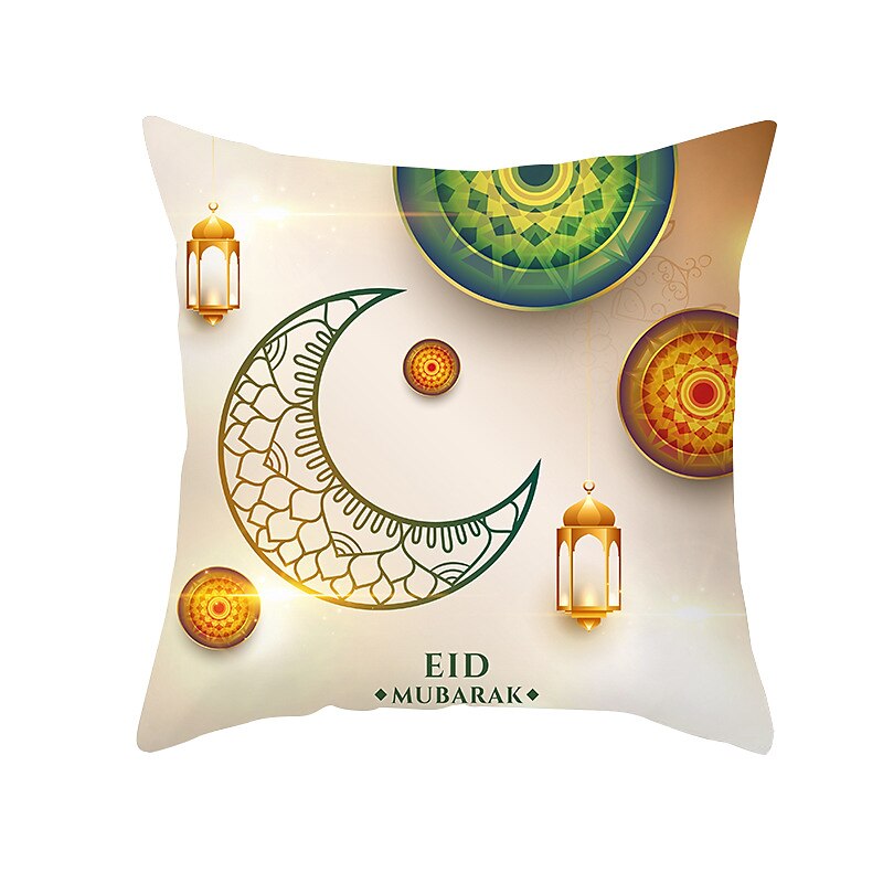 ramadan kareem kuddfodral eid mubarak 1 st mjukt dekorativt fyrkantigt kuddfodral örngott för sovrum vardagsrum soffa soffstol maskintvättbar 2025 - $10.99 –P13