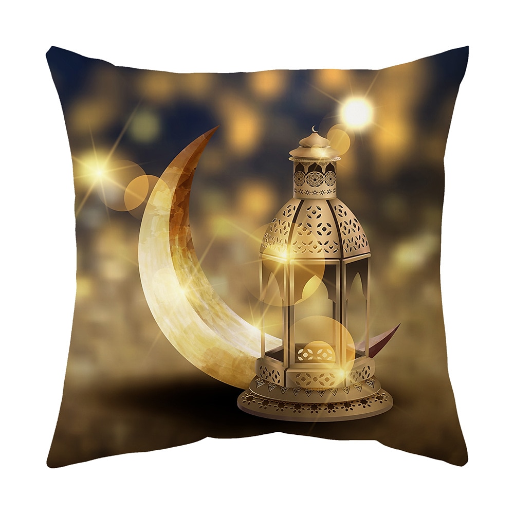 Ramadan Kareem Throw Pillow Cover Eid Mubarak 1PC Soft Decorative Square Cushion Case Pillowcase for Bedroom Livingroom Sofa Couch Chair Machine Washable 2025 - $10.99 –P17