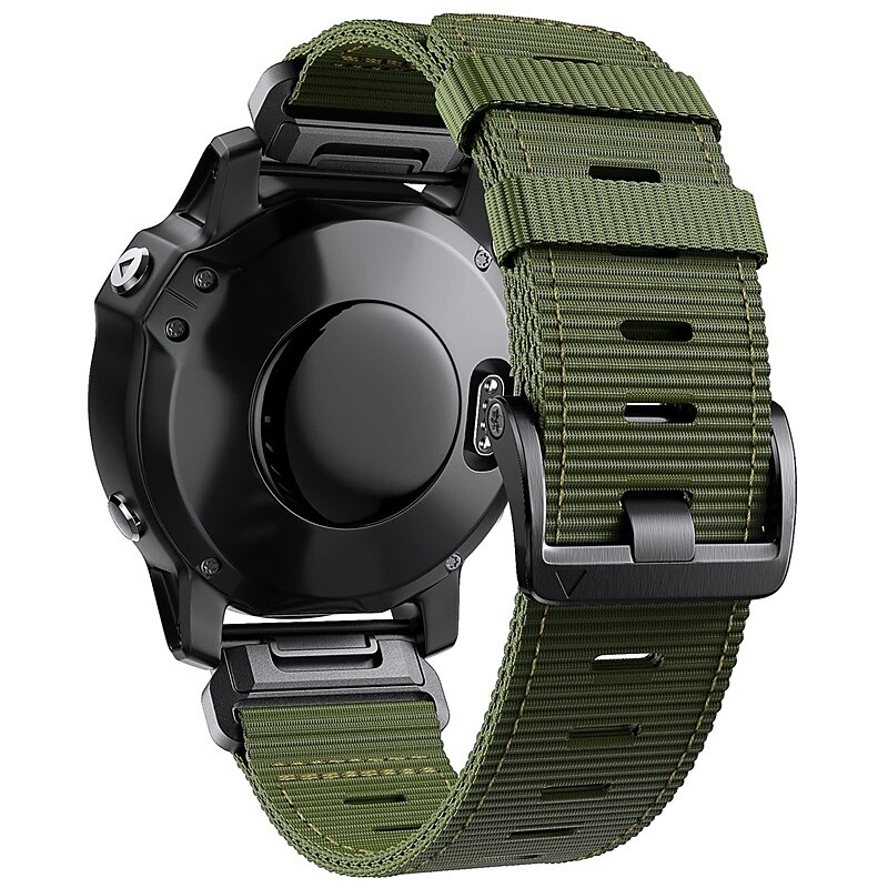 Klokkerem til Garmin Fenix 7 7X 6 6X Forerunner 955 945 935 Instinct 2X Solar Epix Approach S62 S60 Marq Descent G1 Quatix 7 Nylon Erstatning Stropp Quick Fit 22 26mm Militær beskyttelse Armbånd 2025 - $43.99 –P5