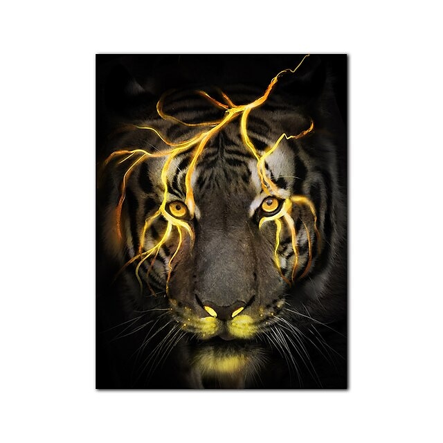 Affiches d'art mural noir et or lion clair sur toile peinture images d'animaux modernes pour salon décoration de la maison sans cadre de 2025 ? $17.49 –P7