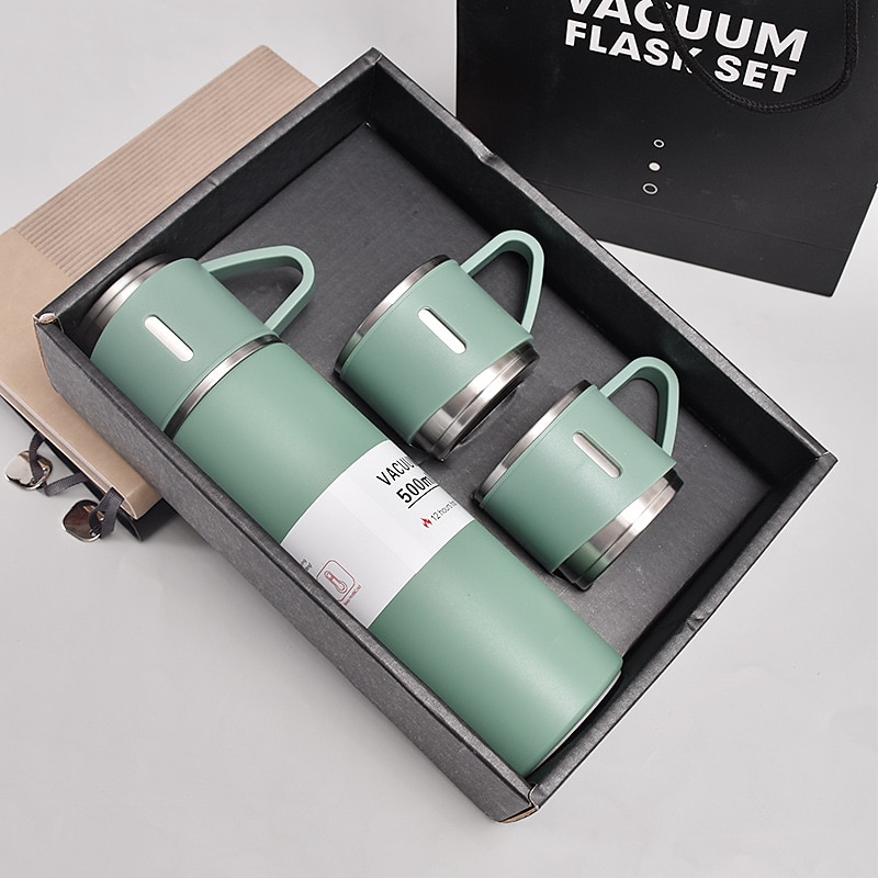 Conjunto de presente de caneca térmica de aço inoxidável de 1 peça, caneca de chá de aço inoxidável, copo de água de parede dupla de aço inoxidável para carro de 2025 por $13.99 –P14