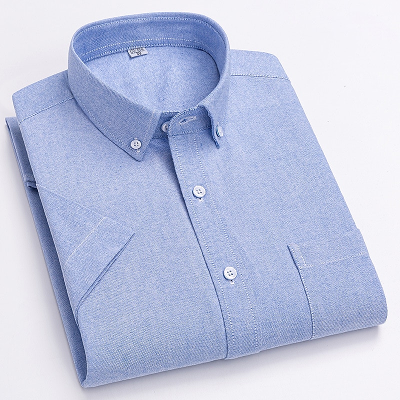 Herren Oberhemd Gestreiftes Hemd Hemd Oxford Hemd Kariert / Gestreift / Chevron Hochzeit Büro & Karriere Kastanienbraun Hellgelb Hellblau Weiß Langarm Hemdkragen Frühling Sommer Bekleidung Kreuz 2025 - $31.99 –P15