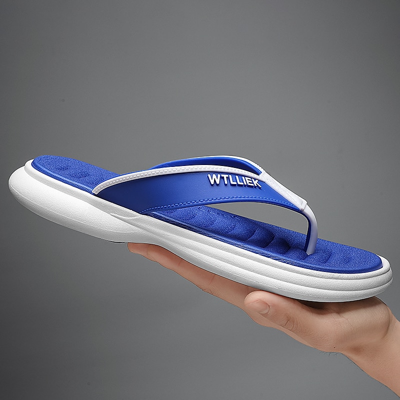 Men's Slippers & Flip-Flops Flat Sandals Flip-Flops Walking Casual Beach Daily EVA Breathable Black Blue Khaki Summer 2025 - $29.99 –P4