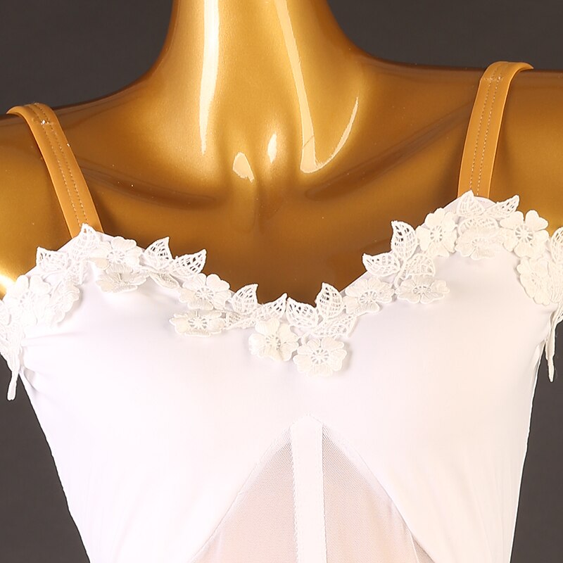 Latijnse dans Latin Salsa Dance Kleding Kwastje Dames Voor meisjes Prestatie Opleiding Mouwloos Hoog Spandex Tule 2025 - $112.99 –P6