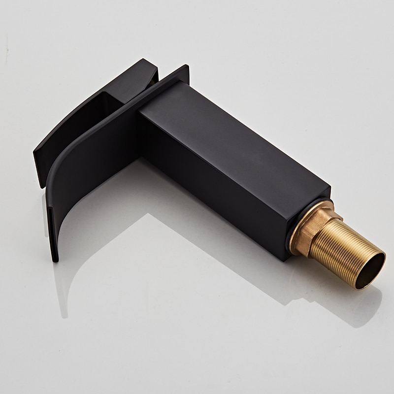 Rubinetto Miscelatore Lavabo Bagno A Cascata Alto Corto, Lavabo Monocomando Rubinetti Lavabo Monocomando, Bagno Con Tubo Flessibile Caldo E Freddo Vaso Monoblocco Acqua Rubinetto In Ottone Montaggio A Bordo Nero Dorato del 2025 a $80.99 –P9