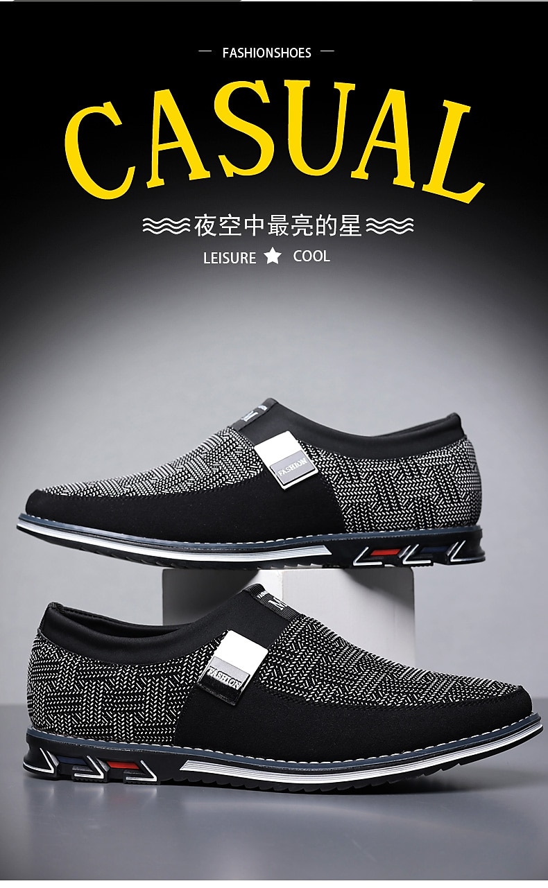 mocasini casual pentru bărbați – pantofi respirabili cu model negru și gri, cu cataramă metalică, confortabili și ușori pentru purtarea de zi cu zi 2025 - $46.99 –P2