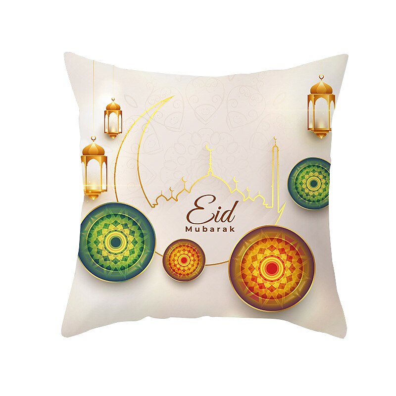 ramadan kareem kuddfodral eid mubarak 1 st mjukt dekorativt fyrkantigt kuddfodral örngott för sovrum vardagsrum soffa soffstol maskintvättbar 2025 - $10.99 –P6