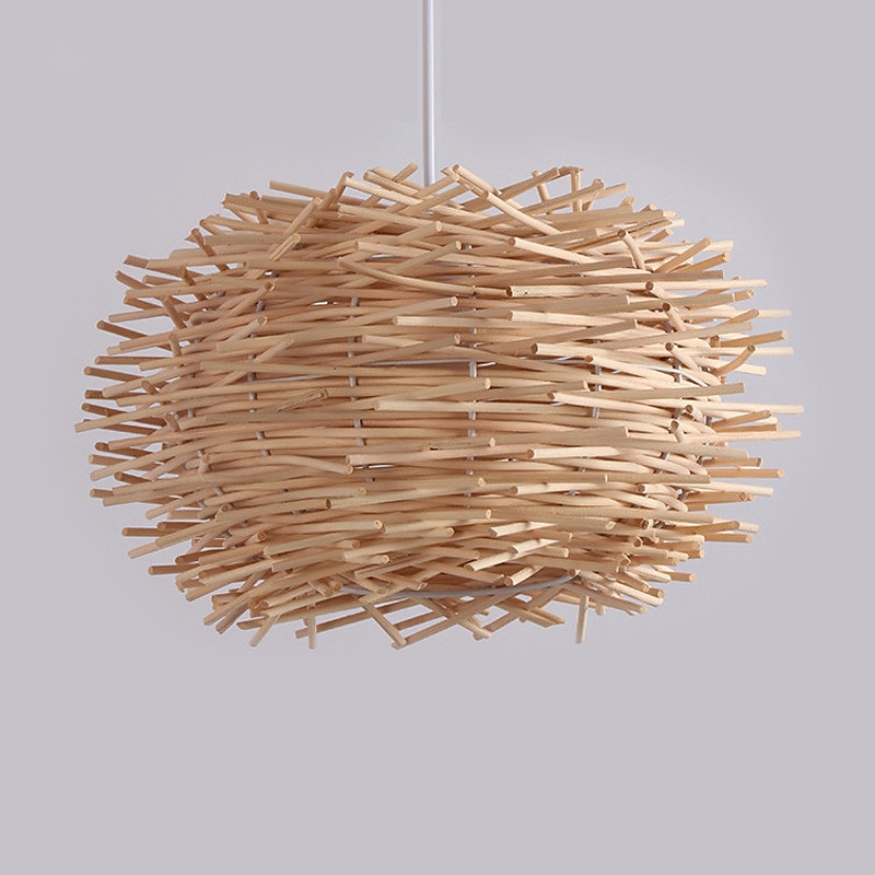led pendnat lys bambus lanterne design lysekrone retro 30cm lysekrone takbelysning gjelder for stue soverom restaurant kafé bar restaurant klubb 2025 - $135.99 –P4
