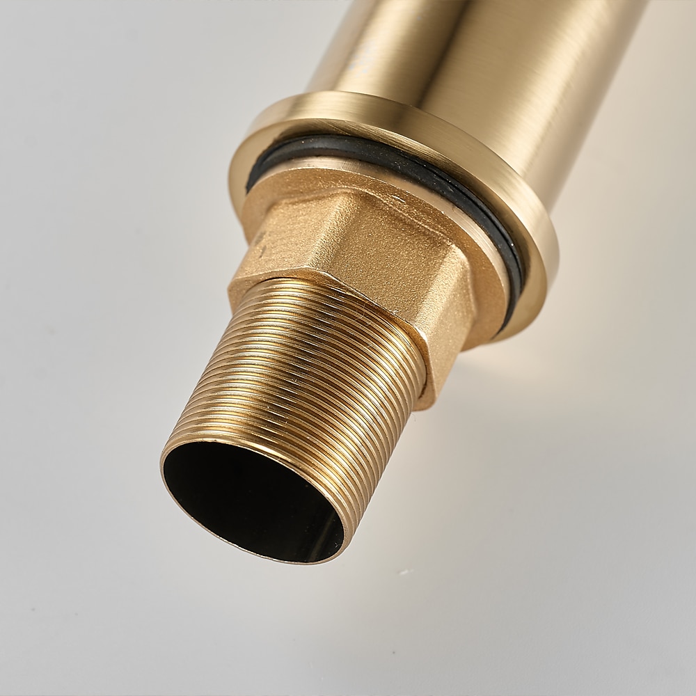 Bathroom Waterfall Sink Faucet, Basin Mixer Taps Tall Short Brass, Deck Mounted Single Handle One Hole Tap with Hot and Cold Hose Vessel Water Tap Washroom 2025 - $129.99 –P7