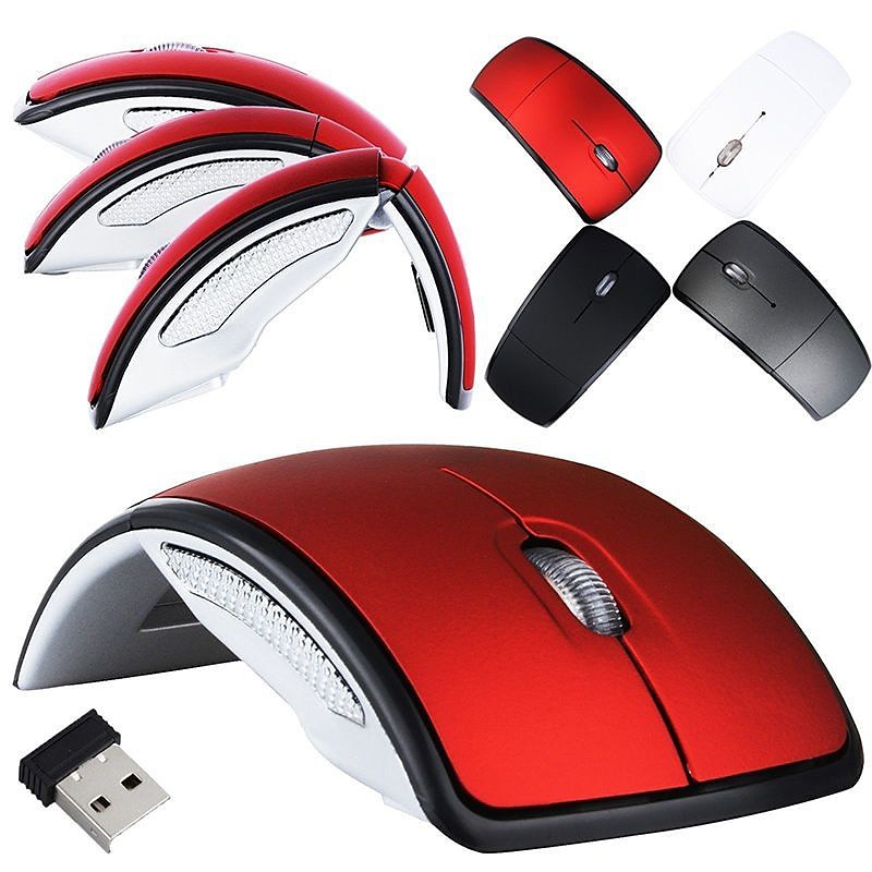 2.4g mini mouse sem fio dobrável receptor usb de viagem óptico ergonômico mouse de escritório para pc laptop jogo mouse win7/8/10/xp/vista de 2025 por $11.99 –P1