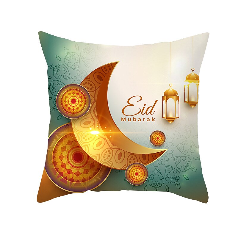 ramadan kareem kuddfodral eid mubarak 1 st mjukt dekorativt fyrkantigt kuddfodral örngott för sovrum vardagsrum soffa soffstol maskintvättbar 2025 - $10.99 –P15