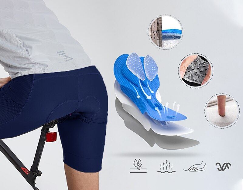 Herren Radunterhose Radhose Fahhrad Gepolsterte Shorts / Gämse Unten MTB Mountain Rennrad Sport Graphic Nationalflagge 3D-Pad Radfahren Atmungsaktiv Schnelltrocknend Rot Blau Polyester Spandex 2025 - $25.99 –P4