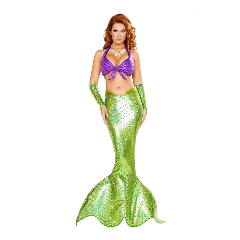 De kleine Zeemeermin Meermin Jurken Cosplay kostuum Outfits Volwassenen Dames Onderjurk van zeemeermin en trompet Cosplay Kostuum Halloween Halloween Halloween Maskerade Mardi Gras Makkelijk 2025 - $45.99 -P6