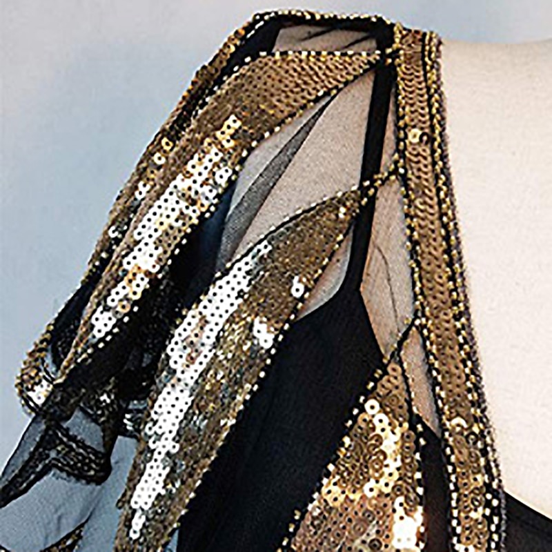 Bolero scintillante degli anni '20 scialli da donna coprispalle vintage senza maniche con paillettes per feste matrimoni e ospiti primavera estate autunno per fare colpo del 2025 a $14.99 –P3