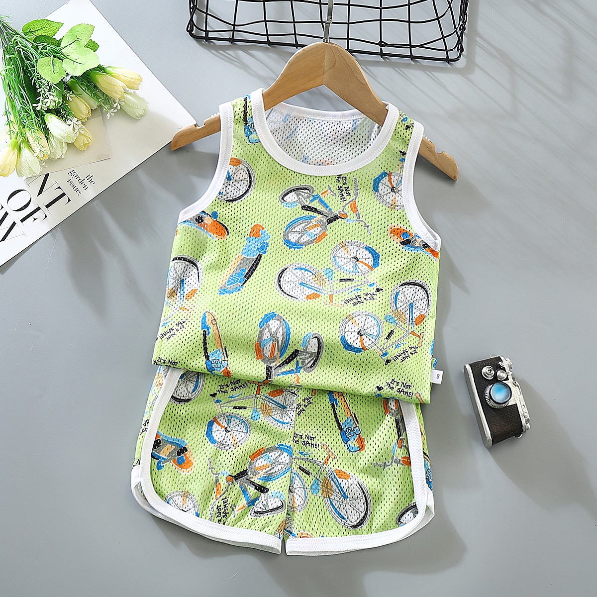 2 elementy Brzdąc Dla chłopców Tank top i spodenki Strój Zwierzę Kreskówki Bez rękawów Bawełna Ustawić Na zewnątrz Moda Codzienny Lato Wiosna 3-7 lat Niebieski dinozaur Pióro Samochód 2025 - $7.99 –P1