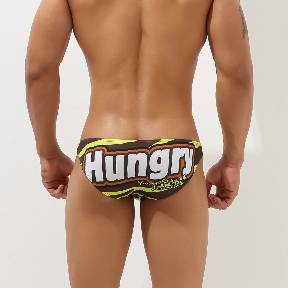 Men's 1 PC Briefs Print Polyester Spandex Washable Comfortable Graphic Prints Low Rise White Purple 2025 - $8.99 –P8