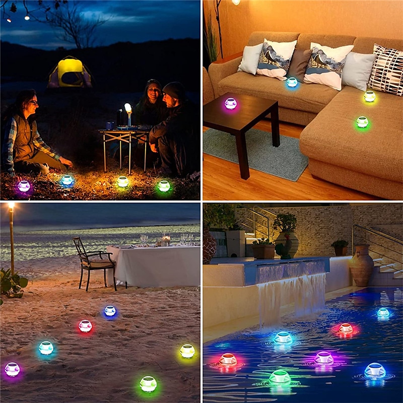 Outdoor Solar Water Drift Lamp LED Floating Lights IP65 Waterproof For Swimming Pool Light Submersible LED Lights Garden Pool Pond Fountain Colorful Lighting 1X 2X 2025 - $18.99 –P5