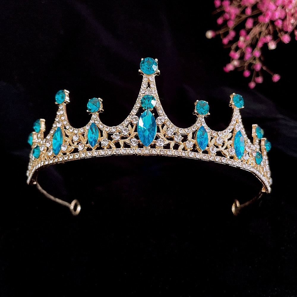 Children's Crown Headwear Flower Children's Crystal Handmade Hair Ornament Girl Crown Princess Birthday Band Stage Performance Photography 2025 - $14.99 –P2