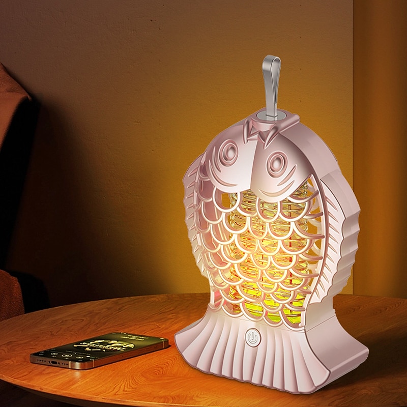 Lámpara uv recargable para matar insectos, lámpara eléctrica silenciosa para matar mosquitos, lámpara led usb portátil para matar insectos 2025 - $32.99 –P7