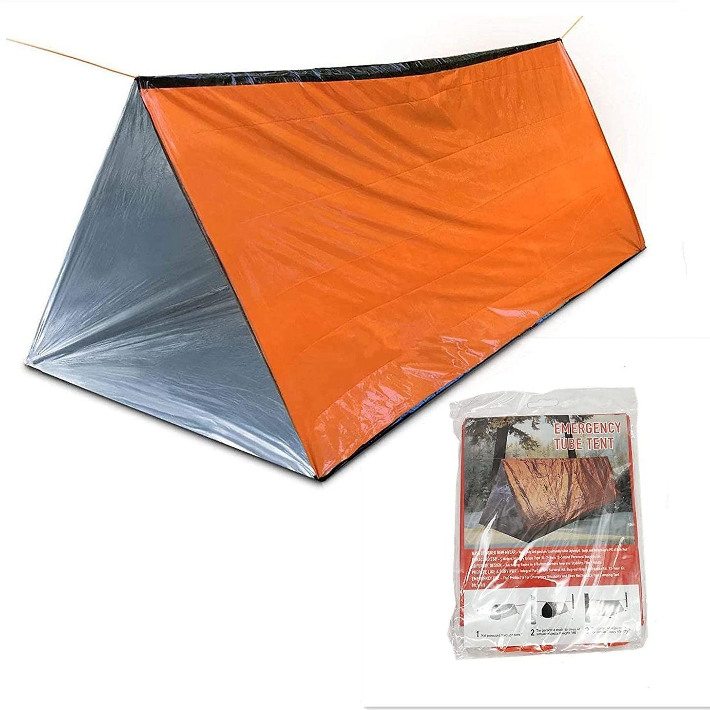 First Aid Tent, Portable Outdoor Emergency Shelter, Waterproof, Windproof And Warm Mylar Emergency Blanket For 2 People, Outdoor Camping Accessories 2025 - $10.99 –P8