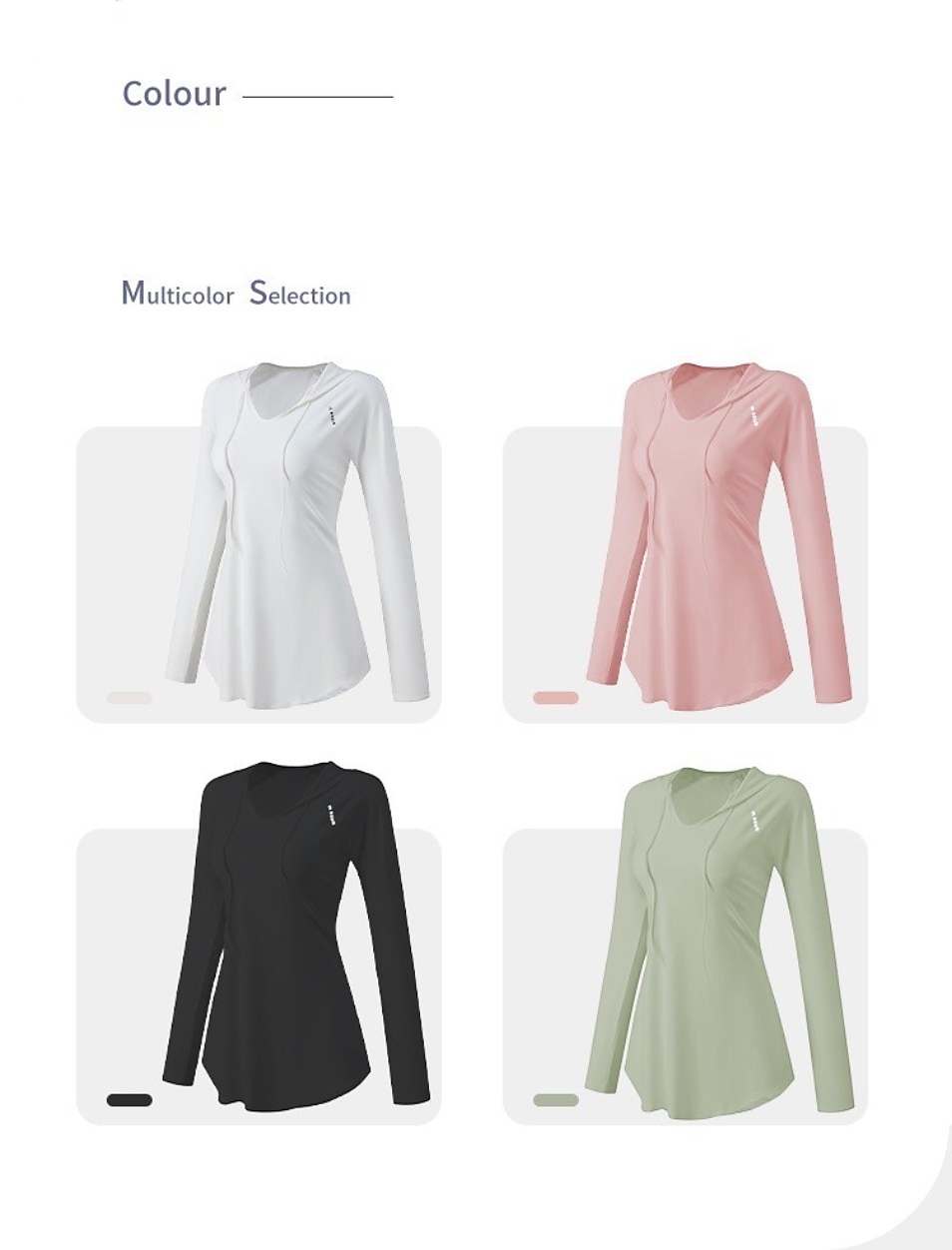 قمصان يوجا نسائية بمقاسات كبيرة بغطاء للرأس وفتحة رقبة على شكل حرف v سترة رياضية رقيقة فضفاضة ملابس خارجية لليوجا واللياقة البدنية والصالة الرياضية ملابس شتوية بأكمام طويلة 2025 - $32.99 –P1