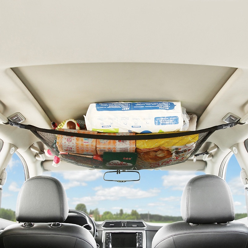 suv auto soffitto tasca a rete rete a doppio strato borsa da tetto per auto rete di carico interna borsa a rete traspirante stivaggio automatico riordino viaggio lungo viaggio campeggio accessori del 2025 a $17.99 –P5