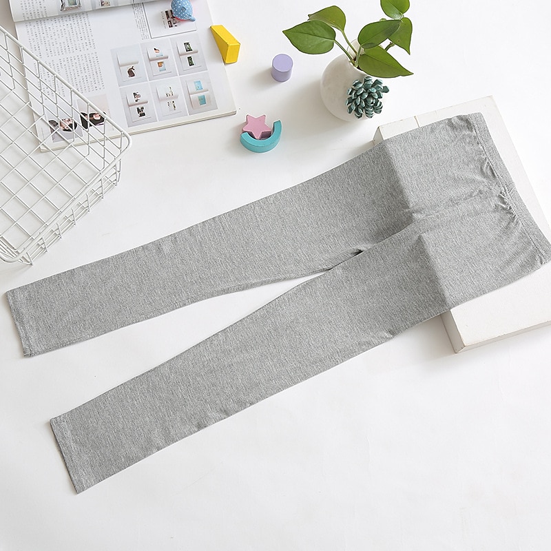 Kinderen Voor meisjes Legging Effen Kleur Actief School Katoen 7-13 jaar Zomer Zwart Wit Blozend Roze 2025 - $7.99 –P7