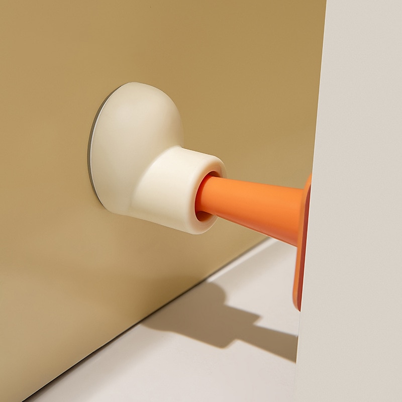Opritor de ușă anti-coliziune Opritor de ușă creativ din silicon Opritor de ușă superior de toaletă fără perforare Opritor de ușă de toaletă nou silențios 2025 - $9.99 –P8