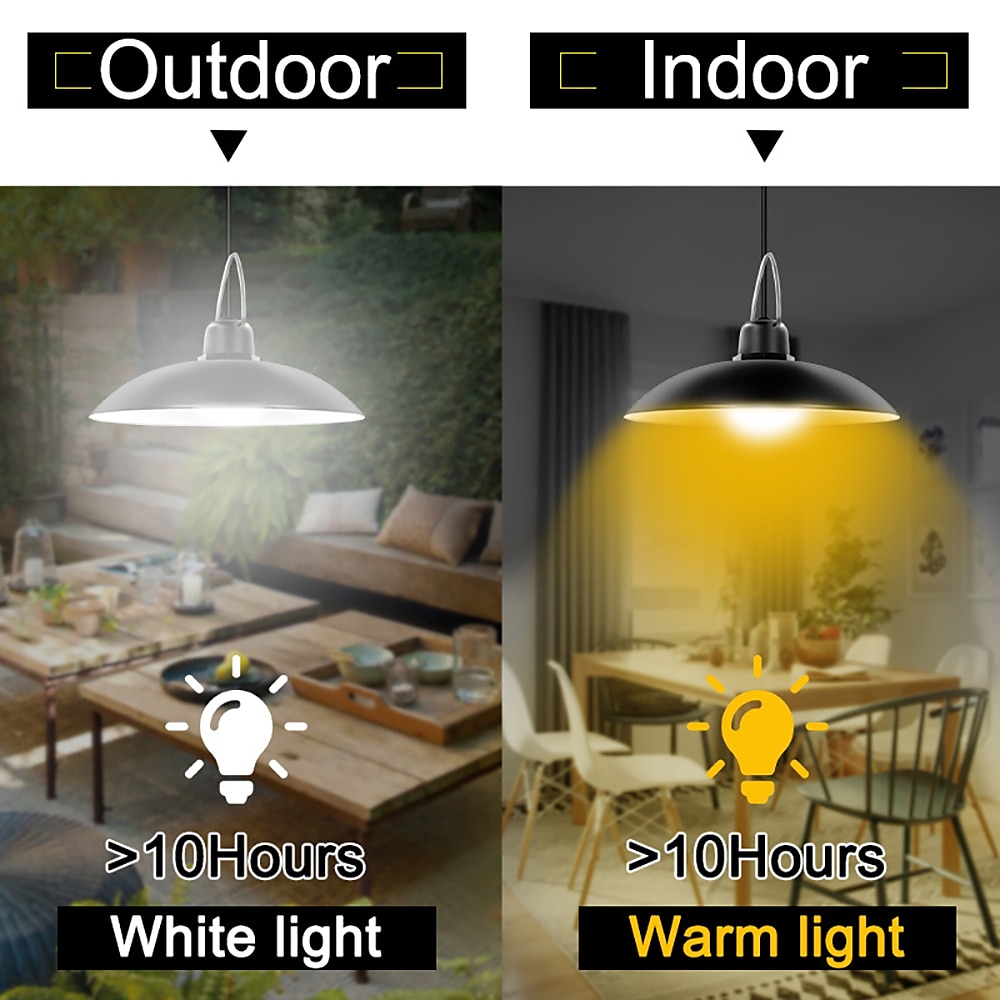 Solar Pendant Light Outdoor IP65 Waterproof 2 Head Indoor Solar Lamp with Cable Remote Controller for Courtyard Garden Indoor Lawn Landscape 2026 - $74.99 –P2