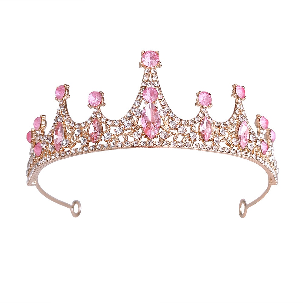 Children's Crown Headwear Flower Children's Crystal Handmade Hair Ornament Girl Crown Princess Birthday Band Stage Performance Photography 2025 - $14.99 –P6