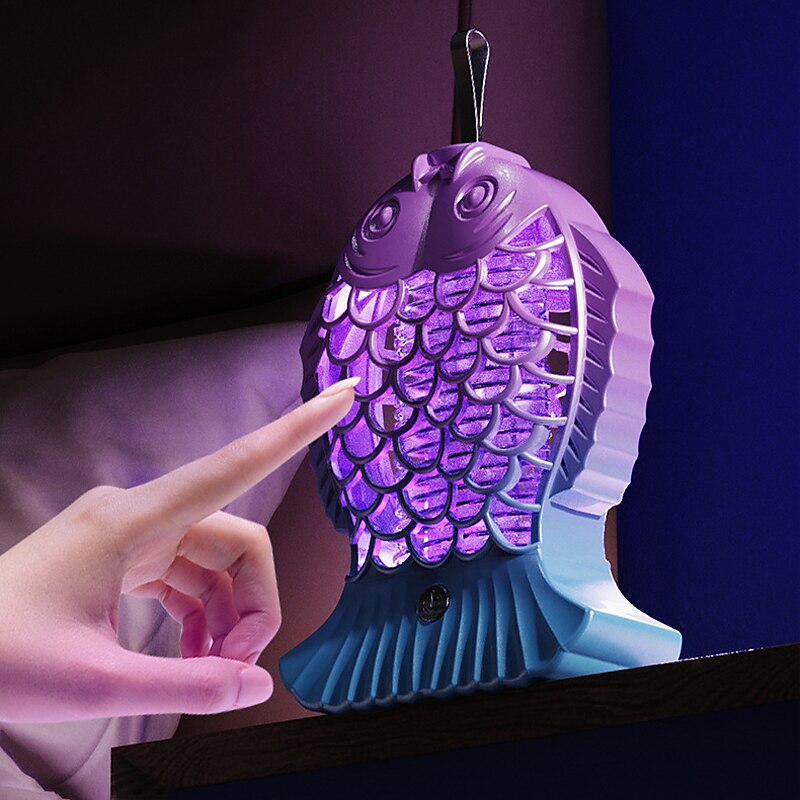 Lámpara uv recargable para matar insectos, lámpara eléctrica silenciosa para matar mosquitos, lámpara led usb portátil para matar insectos 2025 - $32.99 –P5