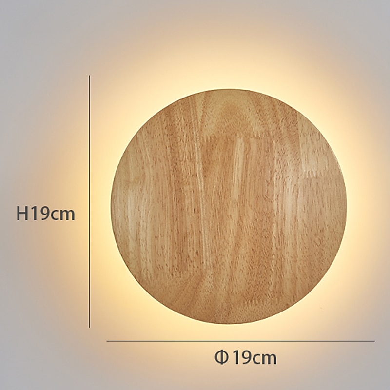 led wandleuchte schlafzimmer nachttischlampe rund design holz für wohnzimmer hintergrund wand modern flur balkon studie kreatives licht luxus wandleuchte 2025 - $66.99 –P7