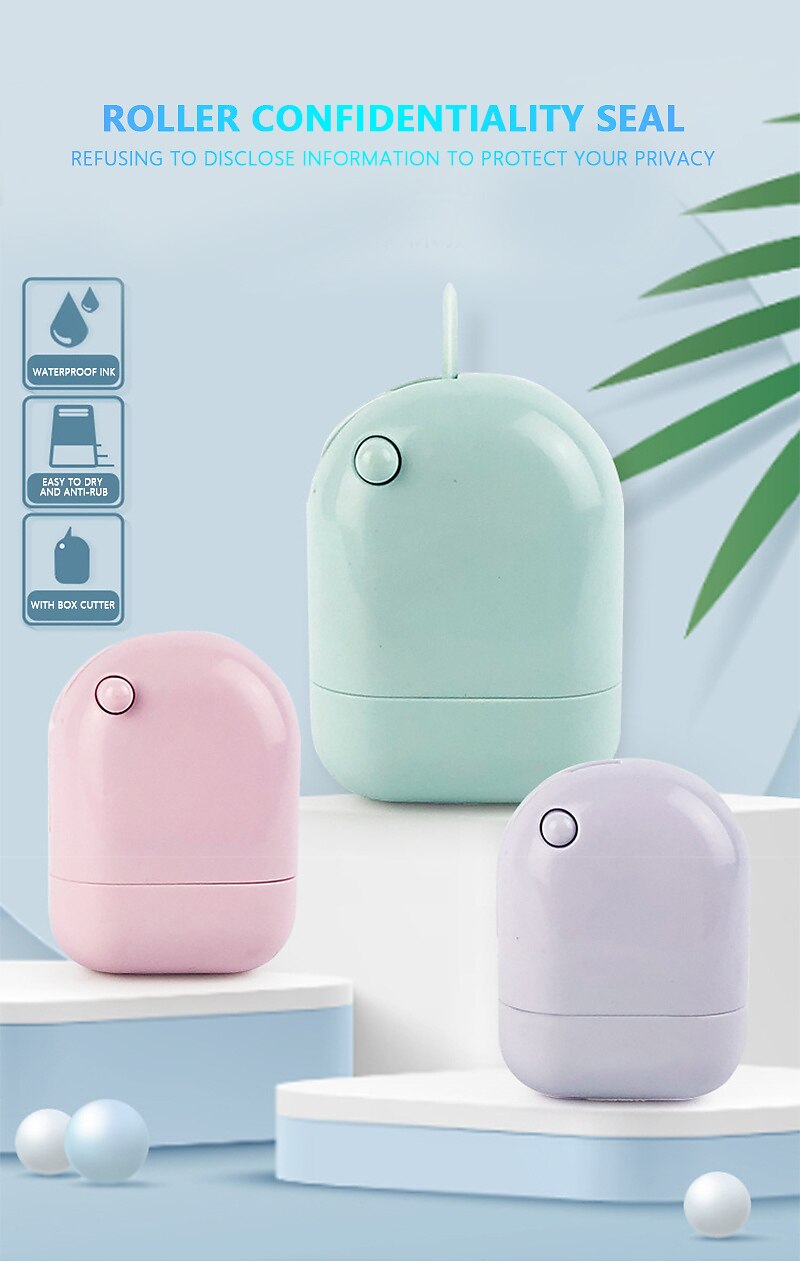 1pc Purple Identity Protection Stamps Identity Theft Protection Stamps Roller Privacy Stamps, Back to School Gift 2025 - $8.99 –P3