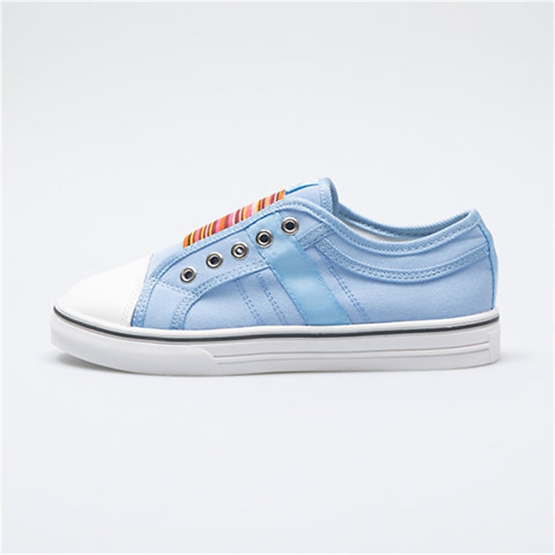 Women's Casual Slip-On Canvas Sneakers – Lightweight and Breathable Low-Top Shoes with Multicolor Striped Accent 2025 - $32.99 –P7