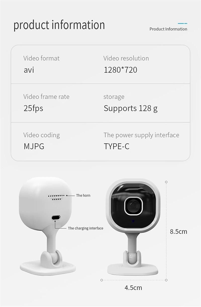 A3 1080P Surveillance IP WiFi Camera Mini Home Smart Two Way Intercom Survalance Camera Audio Video Night wifi Security Monitor 2025 - $36.99 –P7