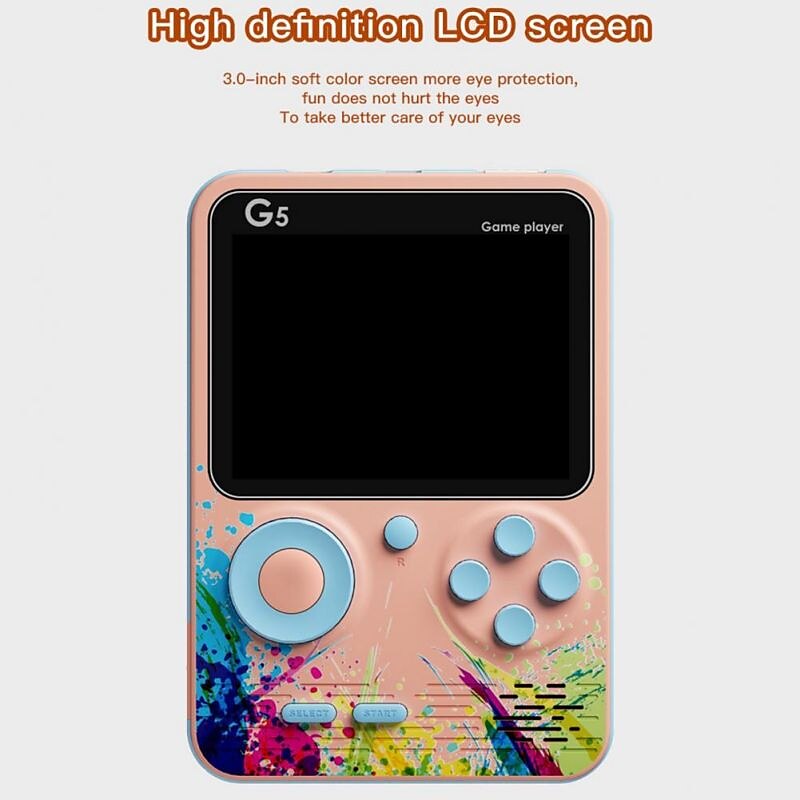 G5 Game Console 500-Games Classic Game Device Ergonomic 3.0'' Screen Handheld Gaming Player for Kids Gift Video Game Console, Christmas Birthday Gift 2025 - $29.99 –P8