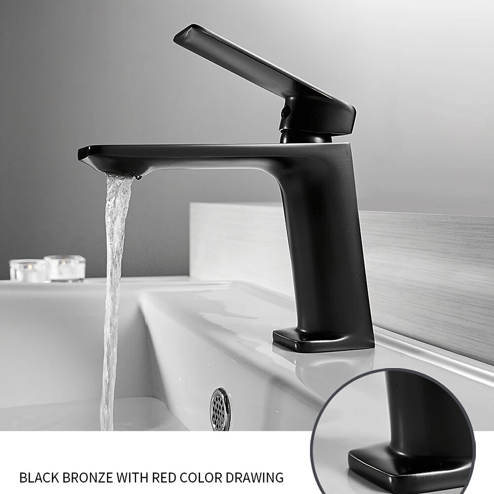 Bathroom Sink Mixer Faucet, Monobloc Washroom Basin Taps Single Handle One Hole Deck Mounted with Hot and Cold Hose 2025 - $137.99 –P6