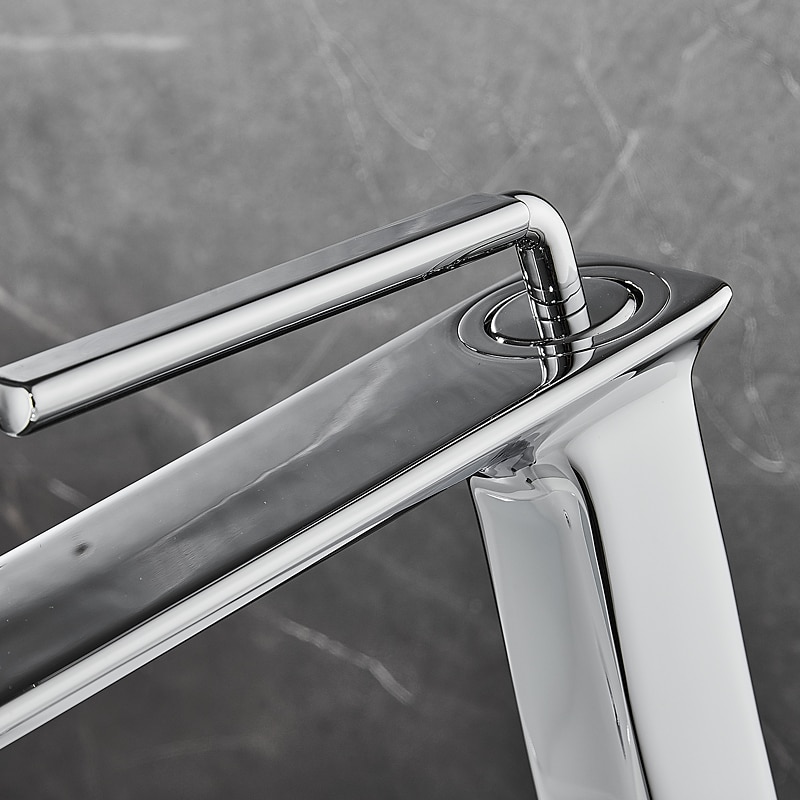 Basin Sink Mixer Faucet Brass, Tall/Short Bathroom Tap Single Handle One Hole Deck Mounted with Cold Hot Hose Bath Taps Vessel Water Tap 2026 - $173.99 –P11