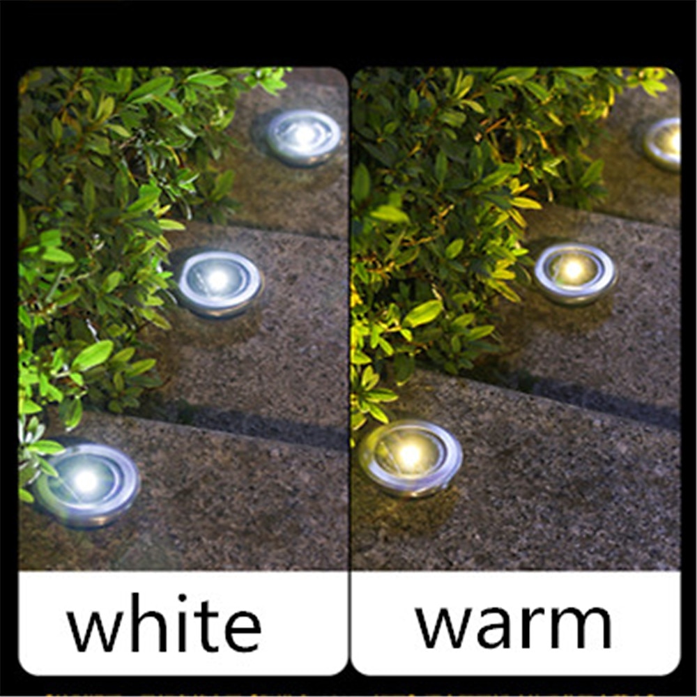 2026年 4/8 個ディスクライト屋外 led ガーデンソーラー地下ライトデッキライトスポットライト埋め込みソーラー led ランプ庭の装飾  コレクション – $20.99 –P4