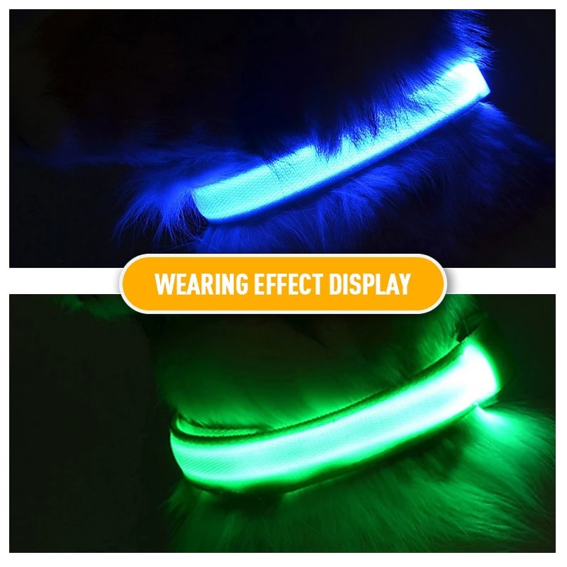 Glowing Dog Collar Adjustable Flashing Luminous Collar Night Anti-Lost Dog Light HarnessFor Small Dog Pet Products 2025 - $8.49 –P11