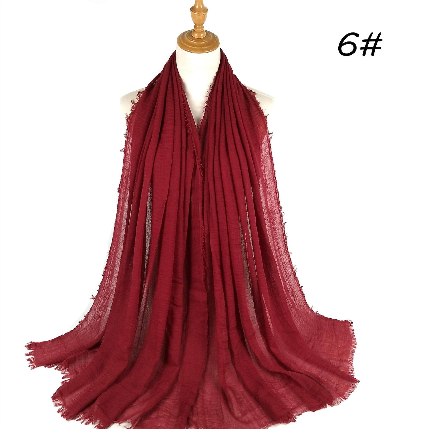 muszlim hidzsáb fejfedő egyszínű buborékos sifon sál nőknek divatos puha hidzsáb hosszú sál betakaró sálak 175*70cm 2025 - $13.99 –P10
